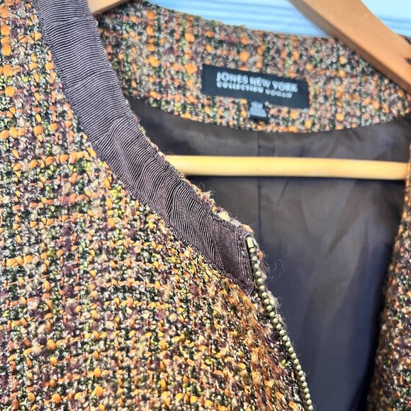 Vintage Jones New York Woman Collection Tweed Blazer • Size 16W - Picture 5 of 6